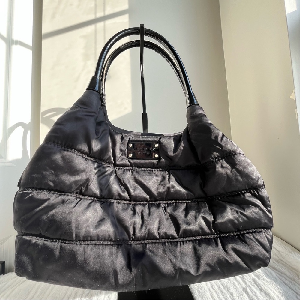 Kate Spade Black Quilted hobo Shoulder Bag